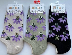 运动袜 刺绣 新商品 四叶草 春夏