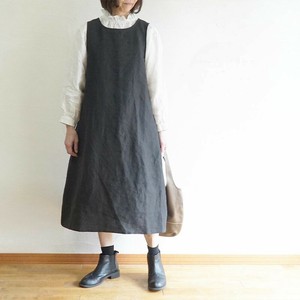 【BR1709】　【セットアップ可能】きれいめリネン・ノースリーブワンピース