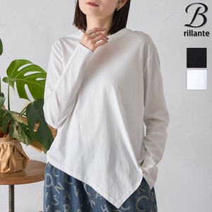 【再入荷】裾アシンメトリーカット ロングスリーブトップス 2025ss春夏通年定番 BRILLANTE（186169）