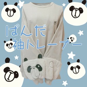 运动衫 刺绣 女士 绒毛/蓬松毛绒 长袖 可爱 男士 熊猫