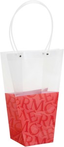 PPバッグダ鉢5号用　英字レッド
