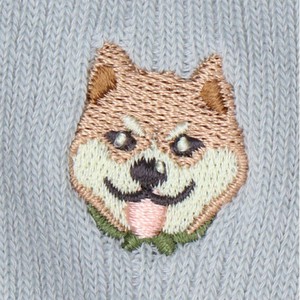 袜子 刺绣 柴犬