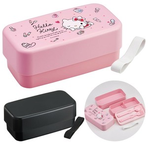カトラリー付ランチボックス2段 1000ml お弁当箱 大容量 PLB10WSB 【スケーター】