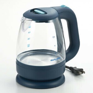 <キッチン>マリ・クレール Aqua Glass電気ケトル1.2L LEDタイプ　(MC-713L)