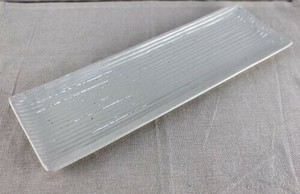 しのぎ　330長角皿　粉引