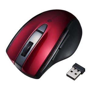 静音ワイヤレスブルーLEDマウス(5ボタン) MA-WBL166R
