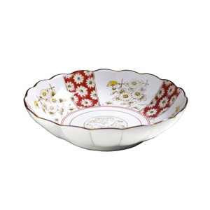 ≪メーカー取寄≫ジャポニカ菊花　68深皿 [日本製 美濃焼 食器 陶器]