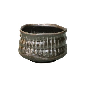 ≪メーカー取寄≫古木彫銀結晶　軽抹茶盌（簡易箱） [日本製 美濃焼 食器 陶器]