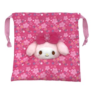 Small Item Organizer My Melody Boa Face Drawstring Bag Kimono Sakura