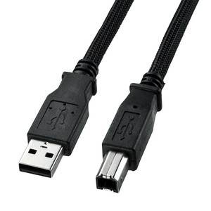 サンワサプライ ナイロンメッシュUSB2.0ケーブル 1.5m KU20-NM15K