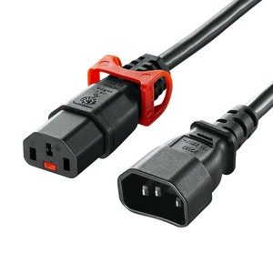 サンワサプライ 抜け防止ロック式電源コードロックプラス 3P 2m APW15-C14C13LP-20