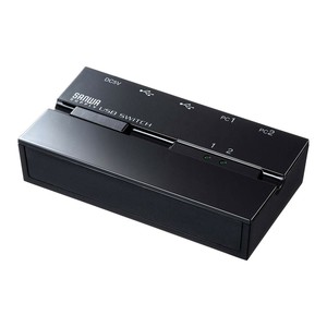 サンワサプライ 磁石付きUSB2.0手動切替器 ハブ付き 2回路 SW-US22HMG