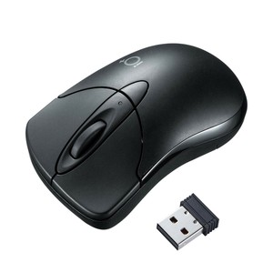 サンワサプライ 静音ワイヤレスブルーLEDマウス イオプラス ブラック MA-IPWBS302BK