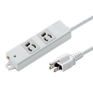 サンワサプライ 工事物件タップ 2個口 1m TAP-KS2-1
