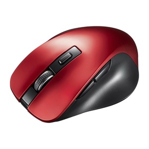 サンワサプライ BluetoothブルーLEDマウス 5ボタン レッド MA-BB518R
