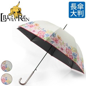 晴雨两用伞 黑 防紫外线 玫瑰 花卉图案