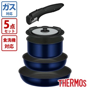 サーモス THERMOS 取っ手のとれるフライパン5点セットEA ガス火専用 ディ