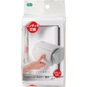 オーエ トイレペーパーホルダーST トイレ用品 ワンタッチ交換 コアレス対応