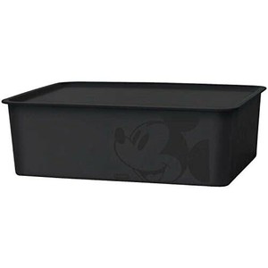 錦化成 ミッキーマウス スクエアBOX レギュラー ブラック 収納用品 収納ボックス