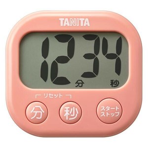 タニタ 抗菌でか見えタイマー TD429 コーラルピンク キッチン用品