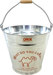 尾上製作所 ONOE 萬年 日本製 イラスト入りバケツ 8号 OR オレンジ 13L
