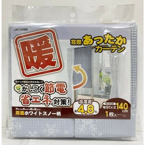 ユーザー 窓際カーテン91×140 1枚入 ホワイトスノー U-Q1045 寒さ対策