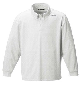 SRIXON ビッグサイズ メンズ ジャガード総柄デザイン長袖シャツ グレー  3L 4L 5L 6L