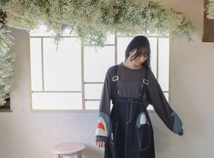 袖 かわいい サメ 刺繍 ゆるだぼ スウェット プルオーバー 長袖 レディース メンズ