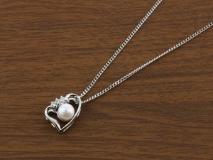 【日本製】SV925 アコヤ真珠　ペンダント【鑑別カード付き】