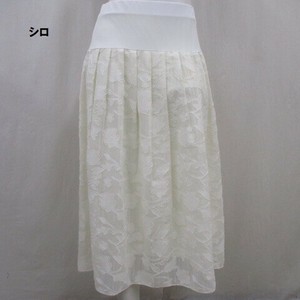 【春物新商品】花ジャガード切替スカート