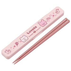 【公式】 抗菌音のならない箸・箸箱セット 箸18cm 【らぶいーず】 スケーター