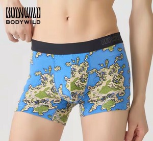 BODYWILD（ボディワイルド）/紳士　ボクサーパンツ(前とじ)　トレジャーマップ柄