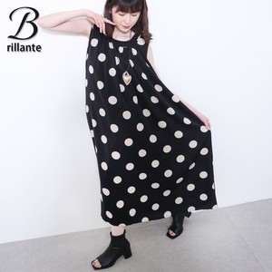 【4/16再入荷】ドット柄フロントタック ノースリワンピース2025ss春夏 BRILLANTE東京 (189343)