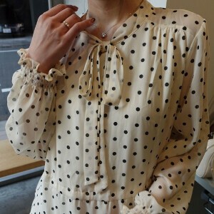 Casual Dress Ribbon Tiered Dress Summer Spring Polka Dot