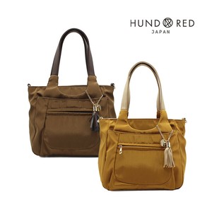 (HUND RED)フリンジチャーム付きバイカラーバッグ　レディース 軽量 カジュアル