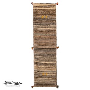 ギャッベ　ペルシャ　イラン　オーガニックウール　絨毯　細長いサイズS (約40×120cm）41×148cm G1535_NE