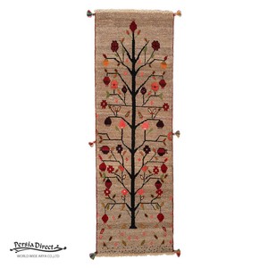 ギャッベ　ペルシャ　イラン　オーガニックウール　絨毯　細長いサイズS (約40×120cm）49×147cm G1537_NE
