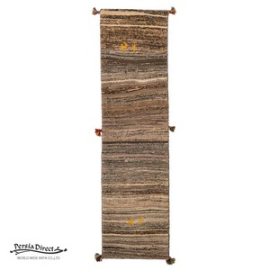 ギャッベ　ペルシャ　イラン　オーガニックウール　絨毯　細長いサイズS (約40×120cm）41×148cm G1536_NE