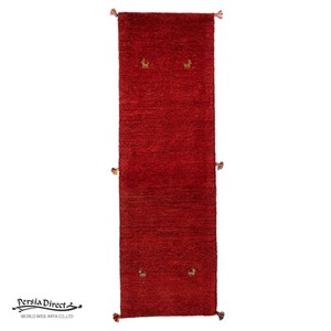 ギャッベ　ペルシャ　イラン　オーガニックウール　絨毯　細長いサイズM (約50×150cm）50×155cm G1603_RE