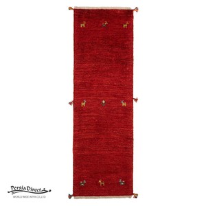ギャッベ　ペルシャ　イラン　オーガニックウール　絨毯　細長いサイズM (約50×150cm）49×150cm G1612_RE