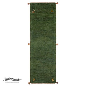 ギャッベ　ペルシャ　イラン　オーガニックウール　絨毯　細長いサイズM (約50×150cm）50×152cm G1618_GR