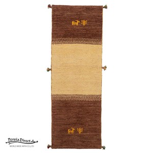 ギャッベ　ペルシャ　イラン　オーガニックウール　絨毯　細長いサイズM (約50×150cm）50×141cm G1621_NE