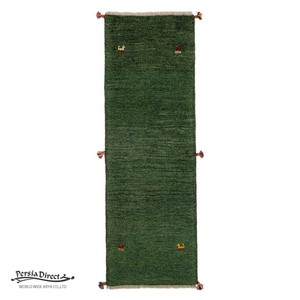 ギャッベ　ペルシャ　イラン　オーガニックウール　絨毯　細長いサイズM (約50×150cm）48×143cm G1615_GR