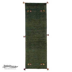 ギャッベ　ペルシャ　イラン　オーガニックウール　絨毯　細長いサイズM (約50×150cm）50×153cm G1638_GR