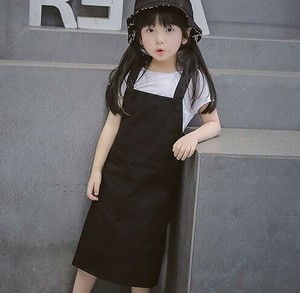 子供　ポケット付きツイル前H型エプロン　3色　無地　エプロン 130cm　150cm　キッズ