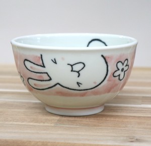 美濃焼　小どんぶり　花ウサギ