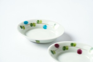 Small Plate Olive Arita ware Mamesara Made in Japan