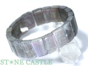 ☆一点物☆【ブレスレット】ピンクパープルラブラドライト (3A) バングル No.16 約18x11x6mm