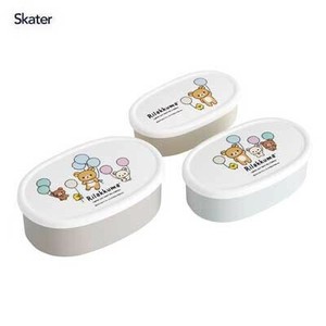 Bento Box Rilakkuma Skater Antibacterial Dishwasher Safe 3-pcs set