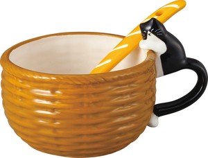 黒猫 バスケット スープカップ